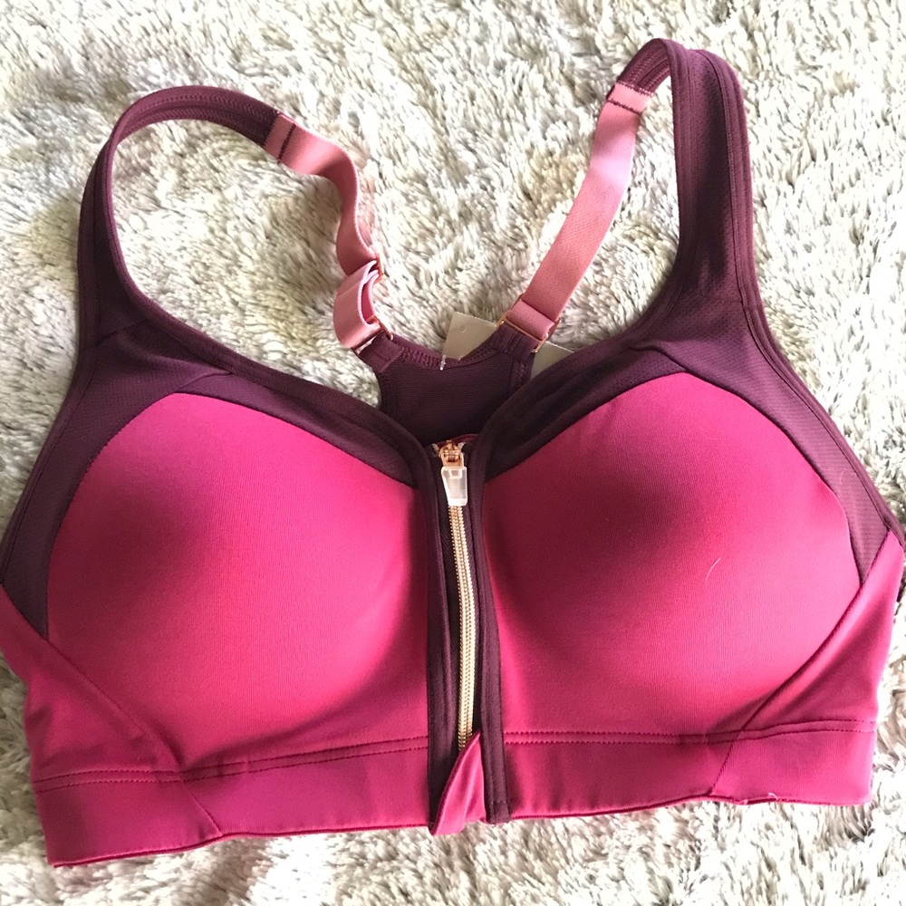 Champion front zip sports bra